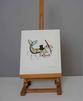 Florian Peter Original Farbradierung Sternzeichen Krebs