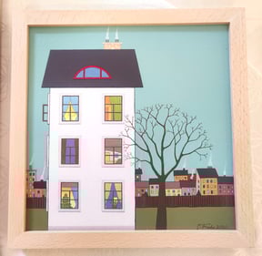 Fuchs Gerhard Stefan Acryl Vor der Stadt gerahmt