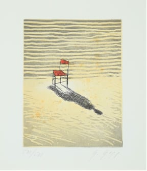 gepp gerhard radierung stuhl sessel schatten 