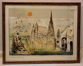 Kumpf Gottfried Farblithografie Der liebe Augustin Wien