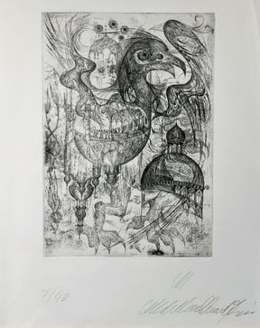 Coudenhove Kalergie Original Radierung Bild Werk