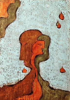 Abwendung ACRYL 60cm x 60cm, € 510,-