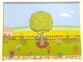 Fuchs Gerhard Stefan Acryl Blumengarten gerahmt