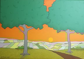 Sommersonnenuntergang ACRYL, € 280,-