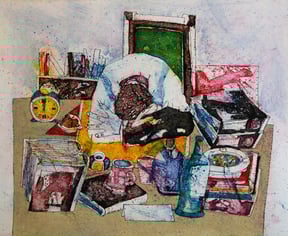 Der Beamte 60x46,  € 140,-