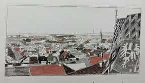 Härtel Hermann Bild Radierung Blick auf Wien