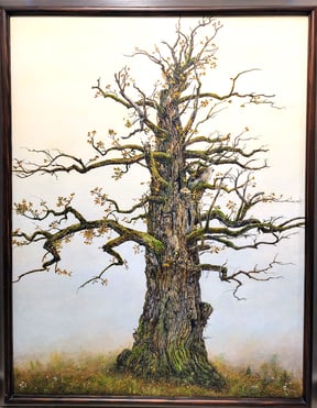 Goldammer Karl Eiche Lebensbaum Original Acryl