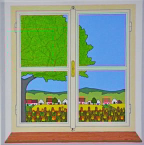 Fuchs Gerhard Stefan Grafik Fenster Frühling