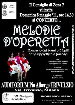   MELODIE D'OPERETTA - Milano , 8/5/11
