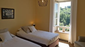 Guestroom Vienne with 2 single beds, shower and separate toilet