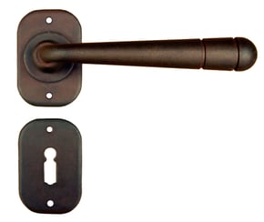 Maniglia porta ristrutturazione ferro forgiato ruggine nero opaco 