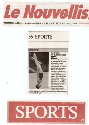 Le Nouvelliste, 23.05.14: Finale suisse à Vouvry