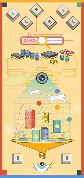 EDITORIAL ILLUSTRATION „GOOGLE VS. FLIEGHT PORTALS“ → Forbes Magazin