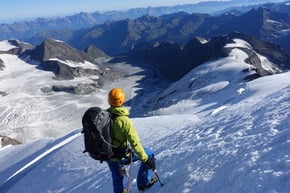 Abstieg von der Aiguille du Croissant 4260m