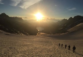 Morgenstimmung auf dem Oberaargletscher