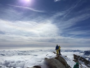 Auf der Jordanispezza 4053m, weit über dem Piemonte