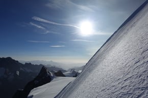 Gipfelaufschwung am Walchergrat, Gross Fiescherhorn 4049m