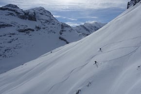 Abfahrt über die Südostseite am Schilhorn