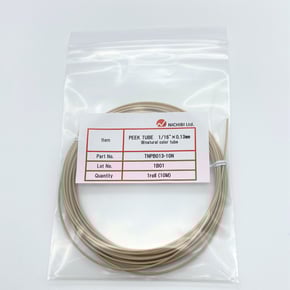 HPLC配管用PEEKチューブ　外径1/16"　10ｍ/巻　内径公差±30μm　高精度PEEKチューブ　分析機器配管用PEEKチューブ