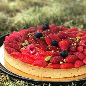Tarte aux fraises pâtisseries PPBIO Poitiers
