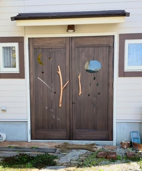 リフォーム　木の扉