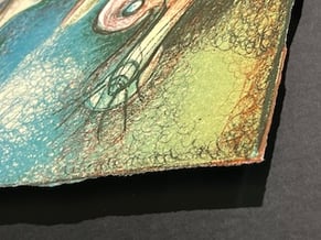 Schwebend Fixierung mit Zin Shofu und Japanpapier.