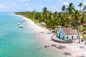 chapel of são benedito, dos carneiros beach, rio formoso, igreja dos carneiros, pernambuco, crystal clear sea, coconut trees, boat trip, mangrove forests, hotel recanto sol nacente, brazil
