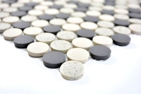 mosaico rotondo in ceramica sale pepe opaco antiscivolo