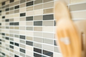 mosaico in ceramica e vetro non smaltato opaco colore mix beige. 6,10 Euro al foglio