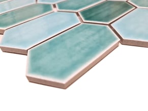 mosaico ceramica verde