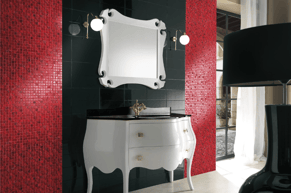 mosaico foglia oro rosso