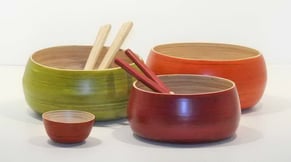 saladiers en bambou / gamme transparence Caneco