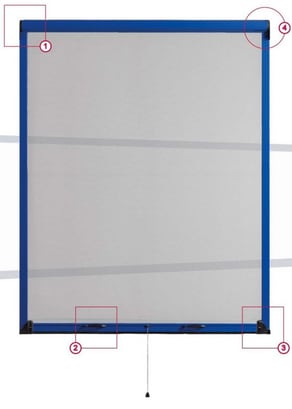 Accesorio de mosquitera enrrollable