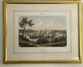 old graphic from Bern with old framing