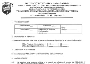 Oferta pública mantenimiento de extintores