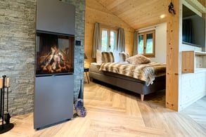 Schönster Livingroom im Chalet für zwei in Grindelwald. 