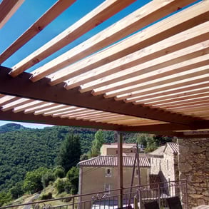 Pergola bioclimatique Calvisson Gard Métalu d'Oc