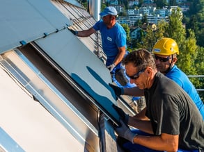 Montage der Photovoltaik-Module