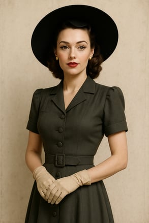 vintage mode, 1940er jahre, 40er jahre, 40s style. powderroom vintageboutique zuerich