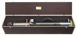 Transportkasten aus Holz für Blasensetzgerät