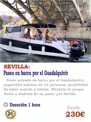 paseo barco Sevilla 13 personas