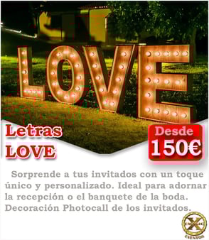 decoración bodas cadiz letras Love