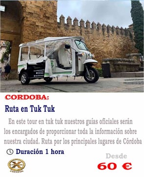 ruta en tuk tuk Córdoba