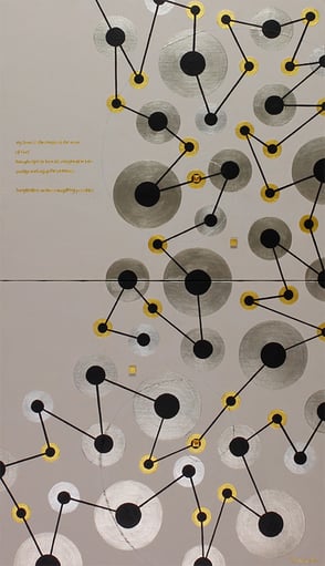 Milky Way 10    F10×2   530mm×910mm   Acrylic, wood 2019