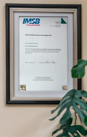 Bild zeigt IMSB Zertifikat von Julia Emberger