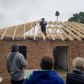 Richtfest beim Hausbau mit Ostsee Bausatzhaus
