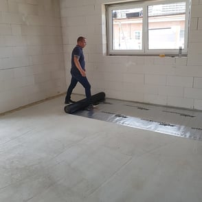 Hausbau  mit Eigenleistung: Abdichtung der horizontalen Sohlplatte