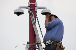 オフィス防犯・防犯カメラ取付ページの新設工事画像です。