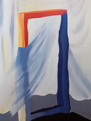 Stele, Öl auf Leinwand