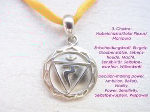Kette mit Solarplexus Chakra Symbol Anhänger